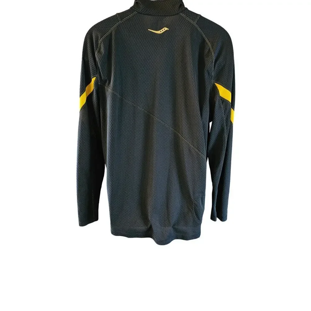 Saucony sz XL mens semi Sheer golf popover 1/4 zip upf protect lightweight polo